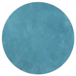 Photo of Highlighter Blue Round Indoor Shag Rug