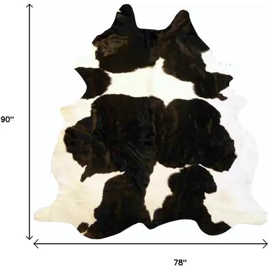 Brown And White Cowhide Handmade Area Rug Photo 6