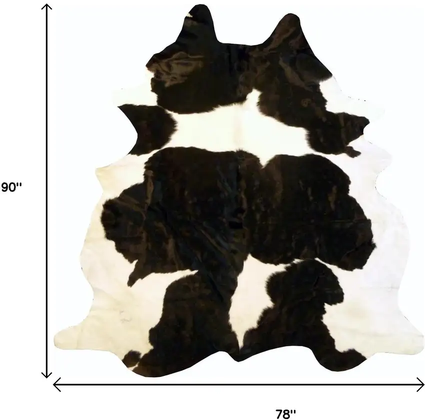 Brown And White Cowhide Handmade Area Rug Photo 6