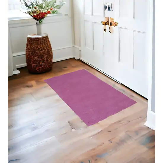 2'X4' Hot Pink Indoor Shag Rug Photo 1