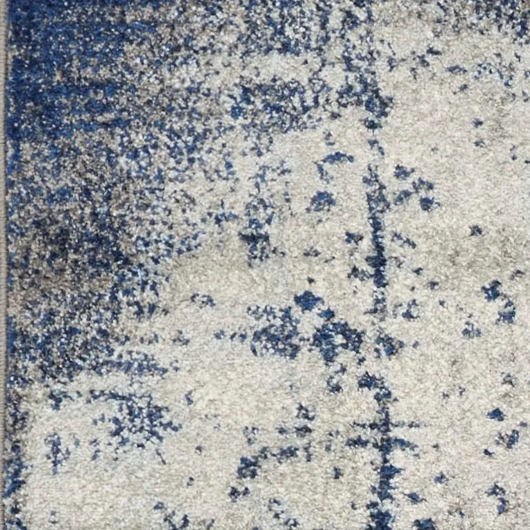 Ice Blue Abstract Splash Indoor Area Rug Photo 2