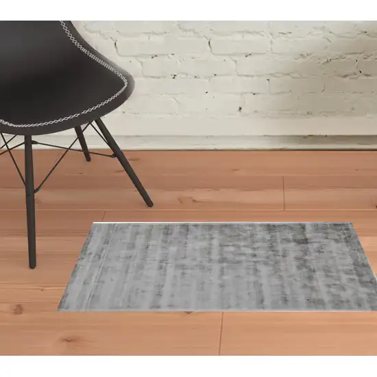 Indigo Hand Loomed Distressed Area Rug Photo 2