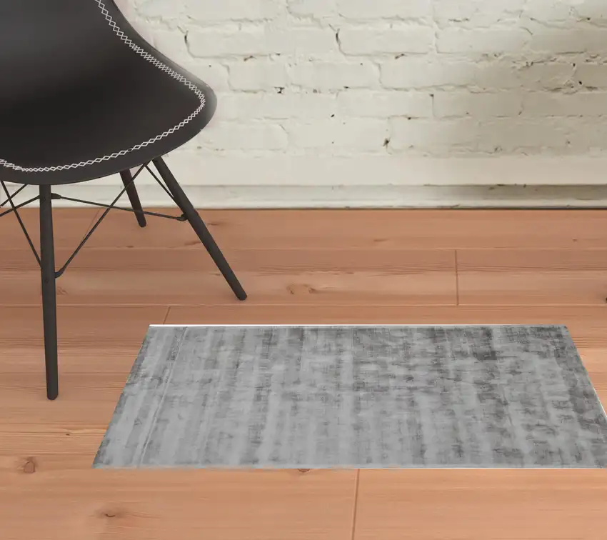 Indigo Hand Loomed Distressed Area Rug Photo 2