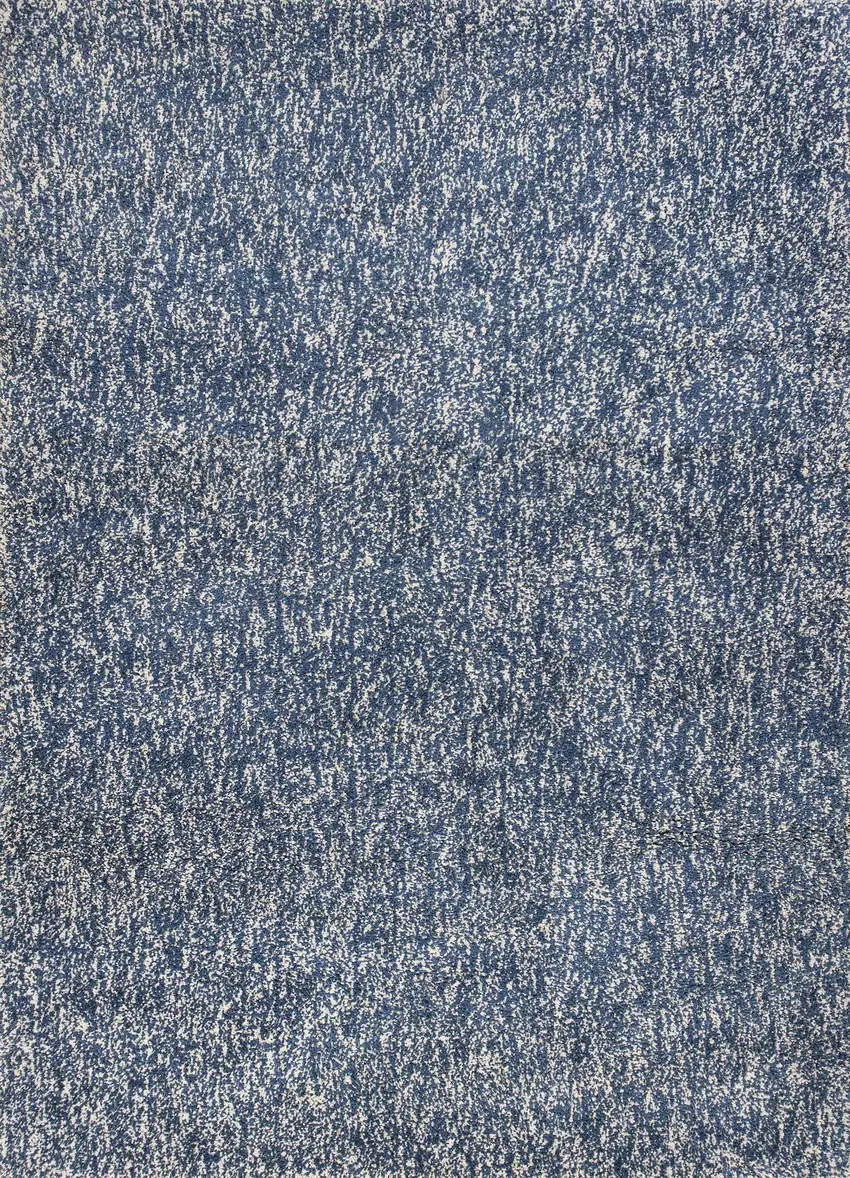 Indigo Ivory Heather Indoor Shag Rug Photo 1