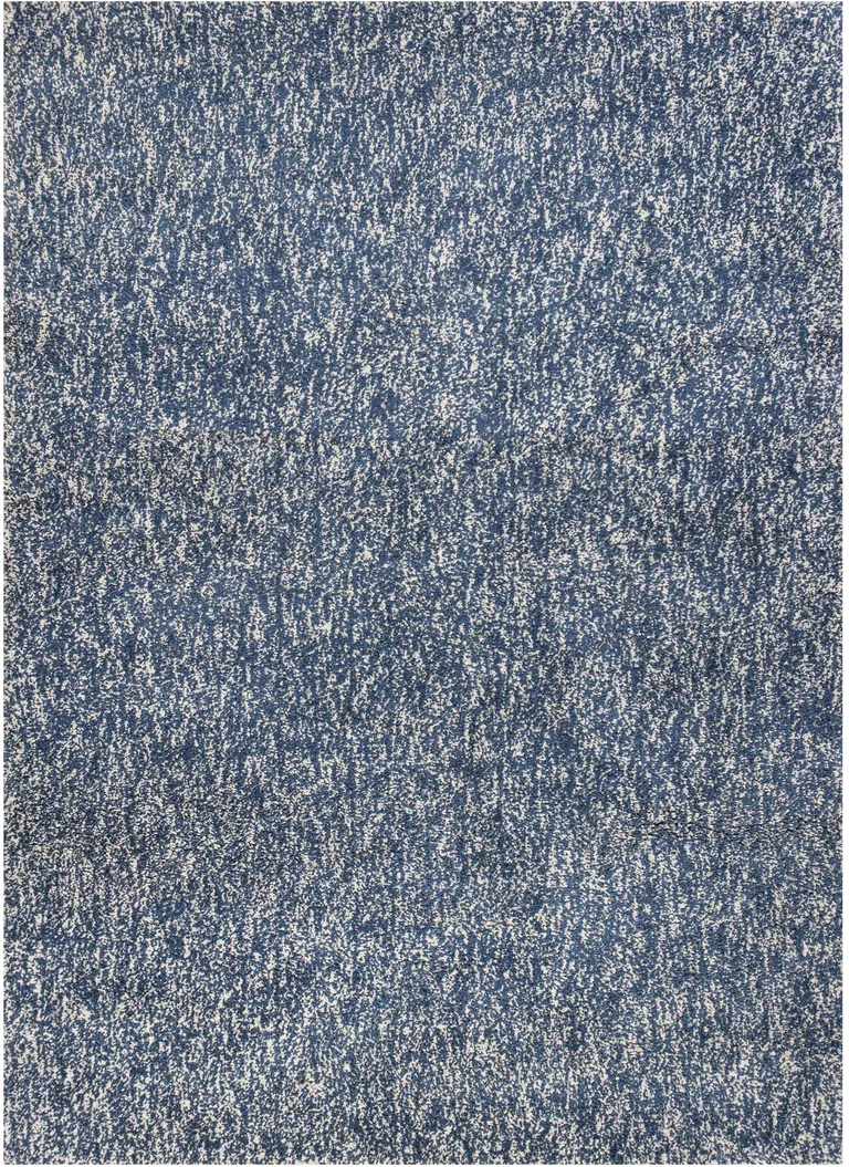 Indigo and Ivory Heather Shag Area Rug Photo 3