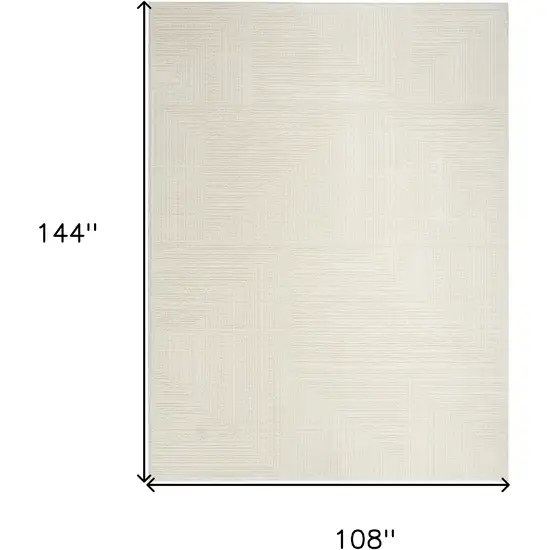 Ivory Abstract Area Rug Photo 3