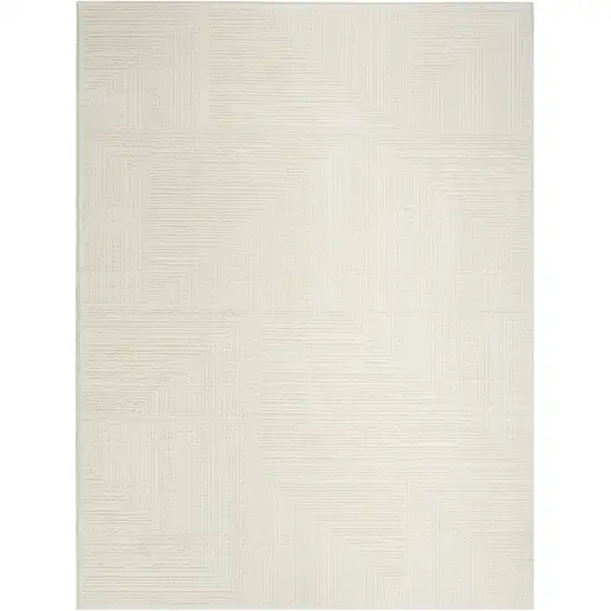 Ivory Abstract Area Rug Photo 2
