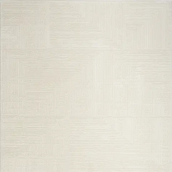 Ivory Abstract Area Rug Photo 8