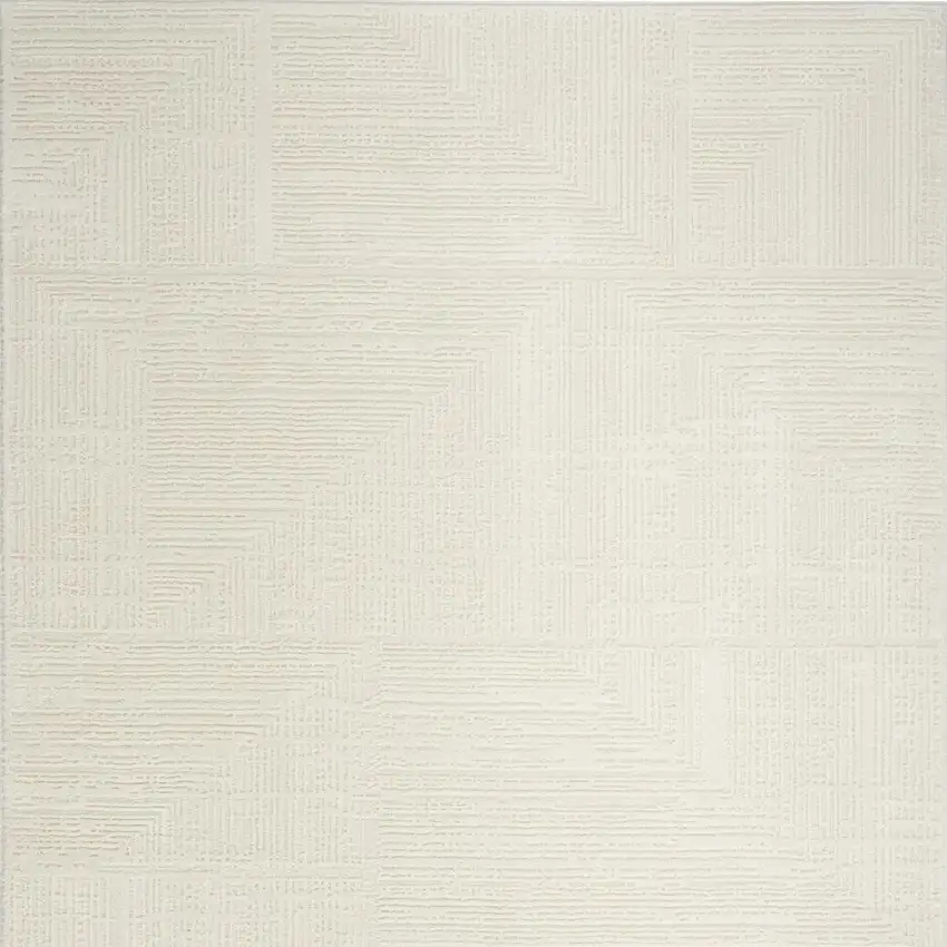 Ivory Abstract Area Rug Photo 4