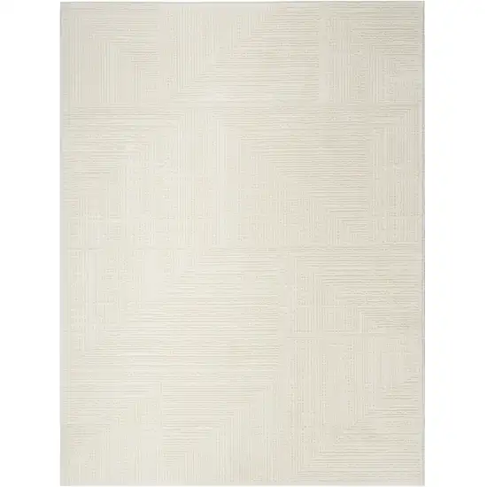 Ivory Abstract Area Rug Photo 2