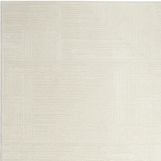Ivory Abstract Area Rug Photo 7