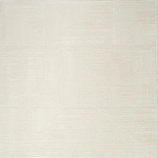 Ivory Abstract Area Rug Photo 3