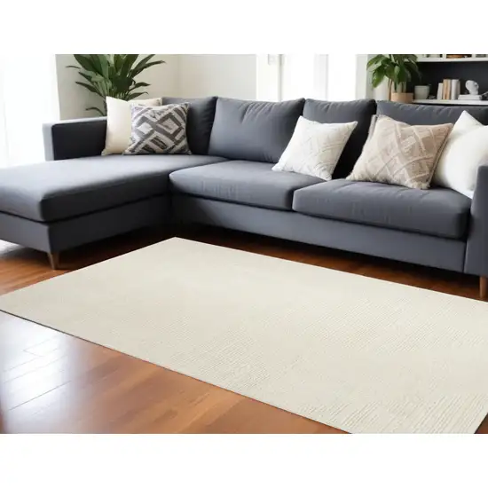 Ivory Abstract Area Rug Photo 1