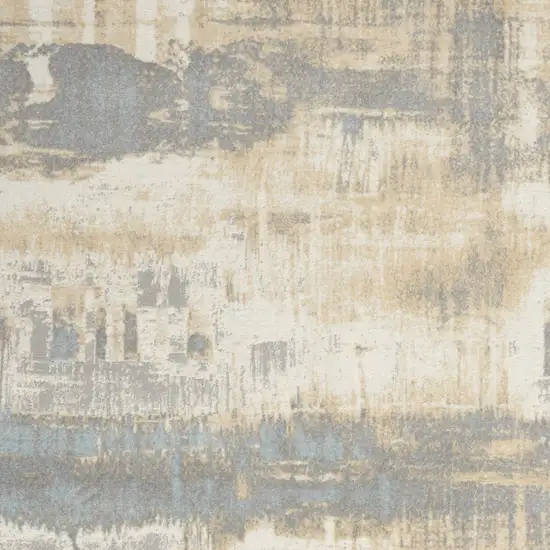 Ivory Abstract Area Rug Photo 9
