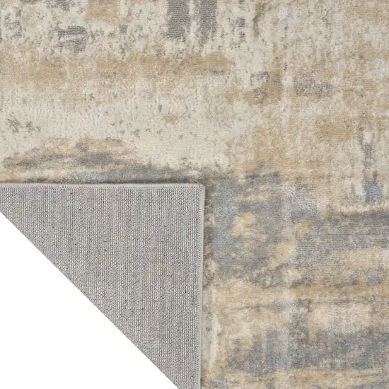 Ivory Abstract Area Rug Photo 9
