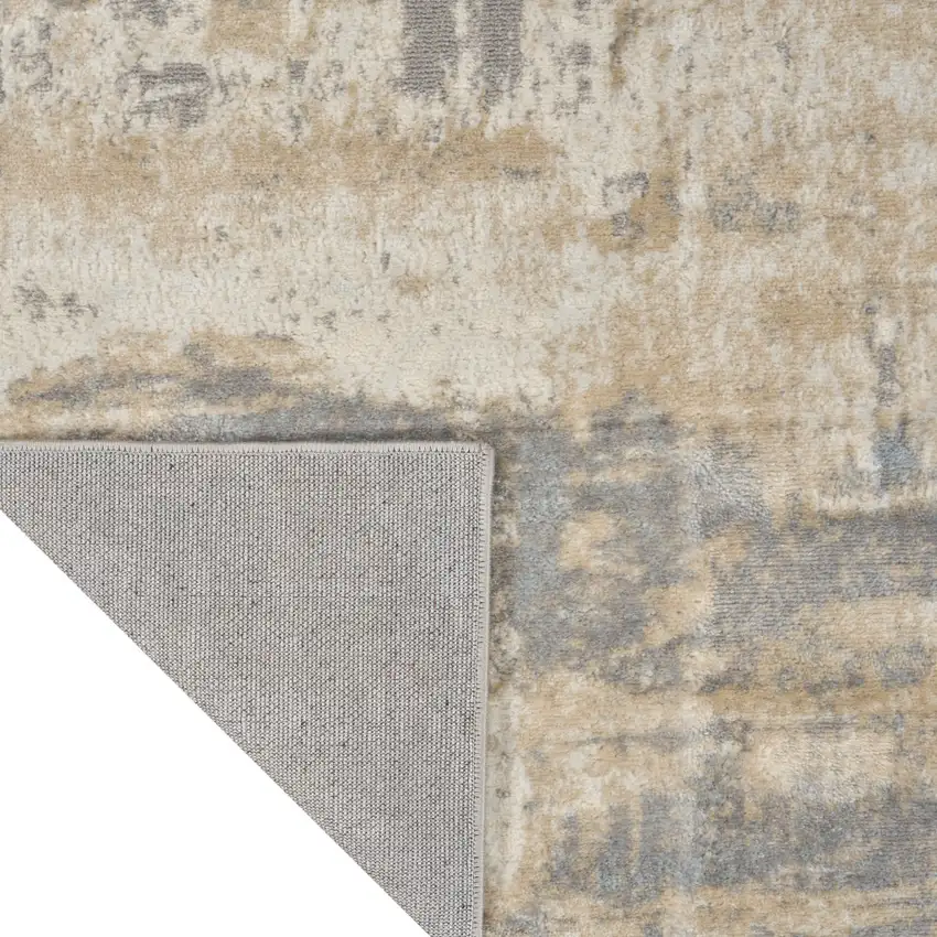 Ivory Abstract Area Rug Photo 9