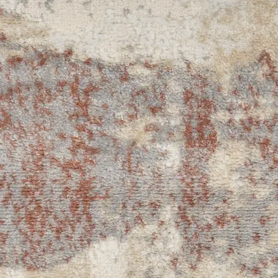 Ivory Abstract Area Rug Photo 2