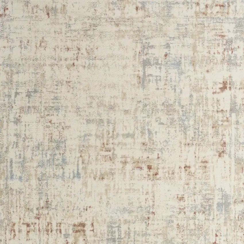 Ivory Abstract Area Rug Photo 7