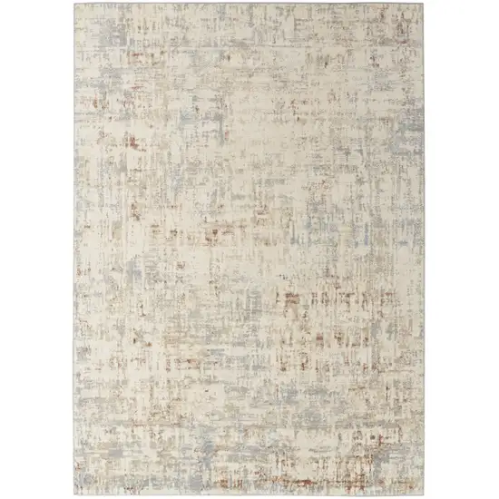 Ivory Abstract Area Rug Photo 6