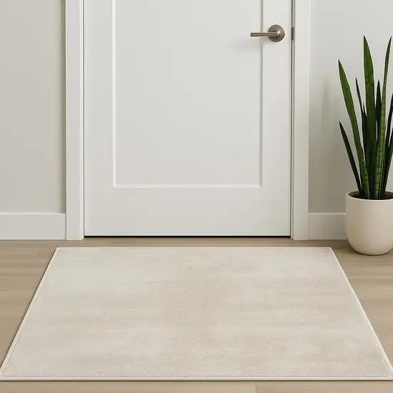 Ivory Abstract Area Rug Photo 1