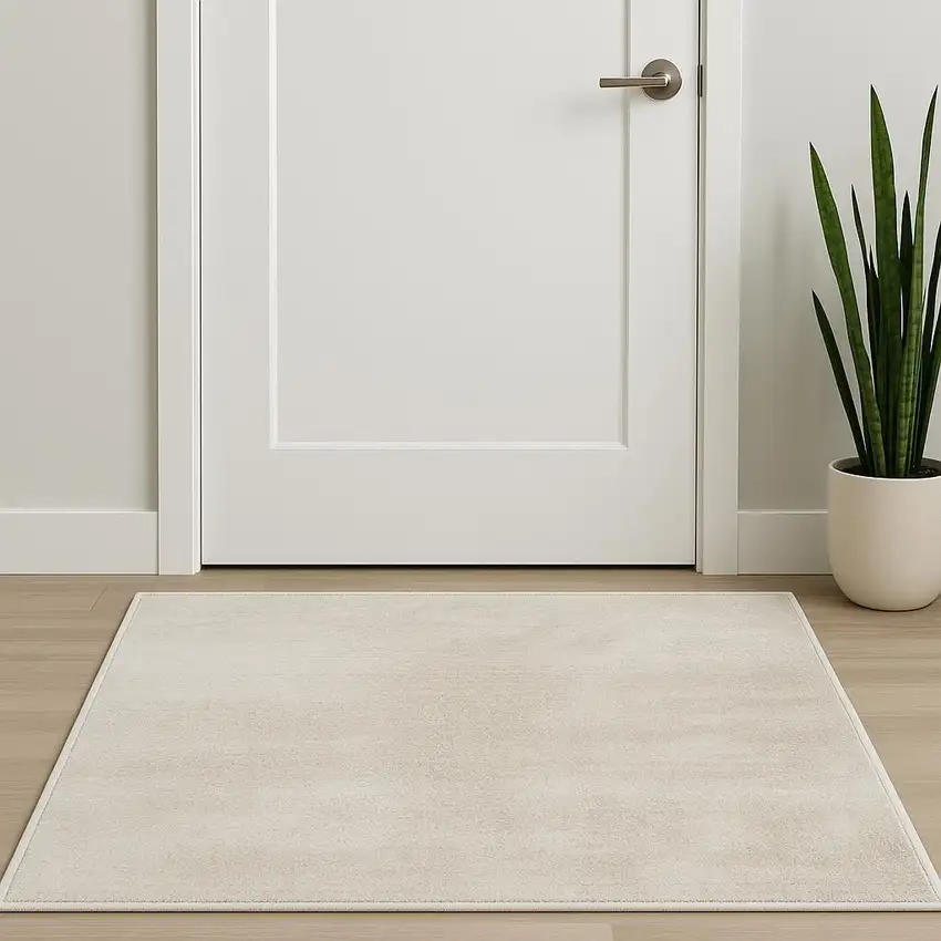 Ivory Abstract Area Rug Photo 1