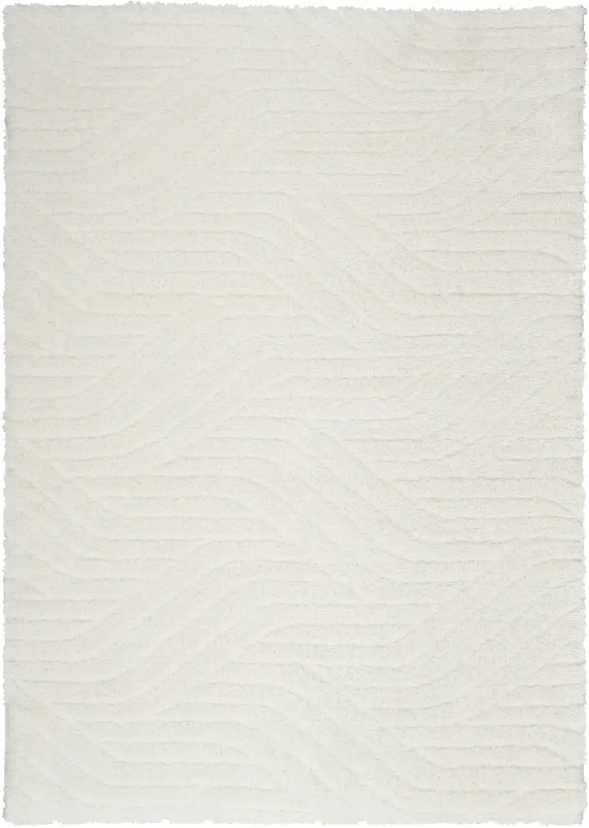 Ivory Abstract Area Rug Photo 2