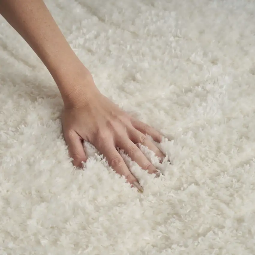 Ivory Abstract Area Rug Photo 9