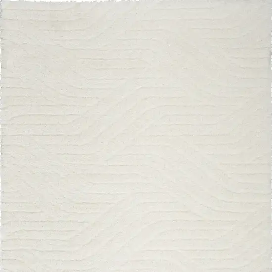 Ivory Abstract Area Rug Photo 6