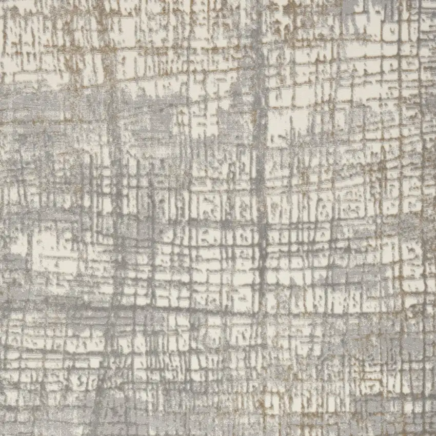 Ivory Abstract Area Rug Photo 9