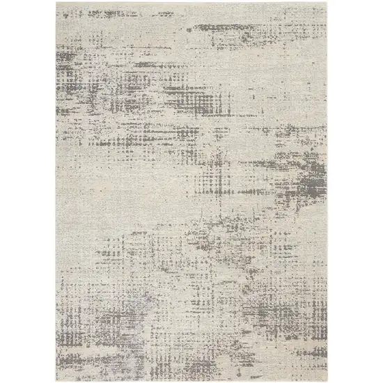 Ivory Abstract Area Rug Photo 7