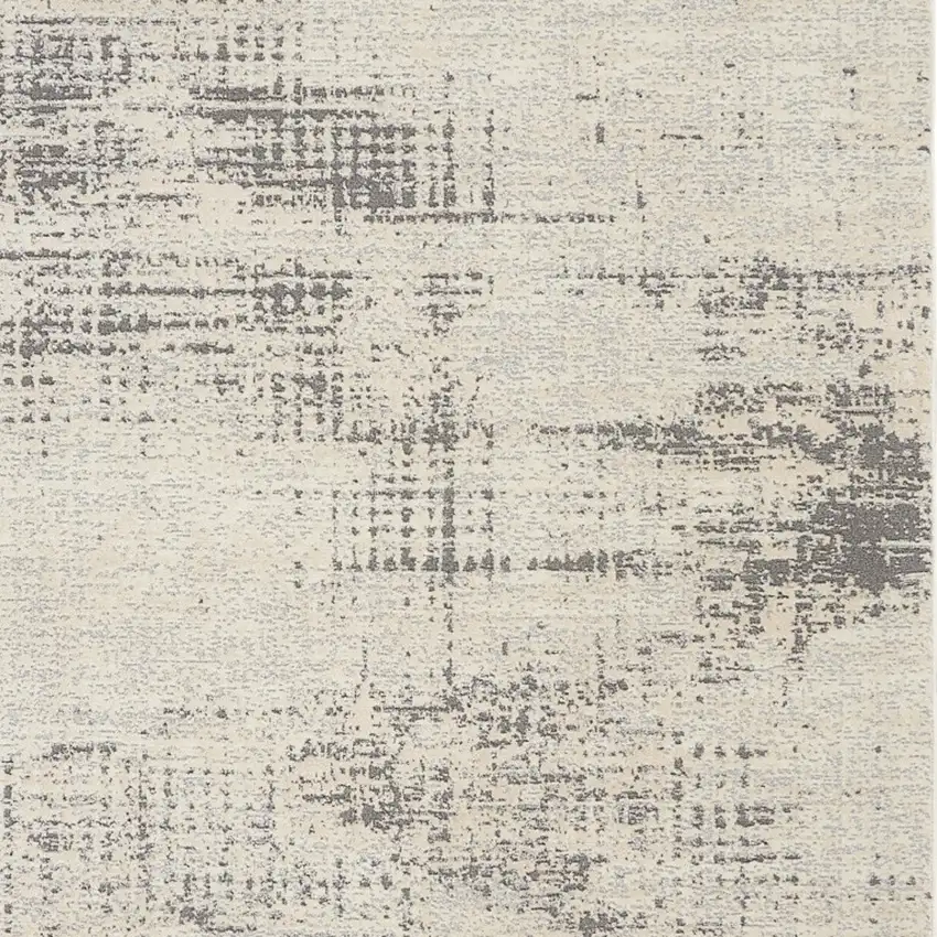 Ivory Abstract Area Rug Photo 8