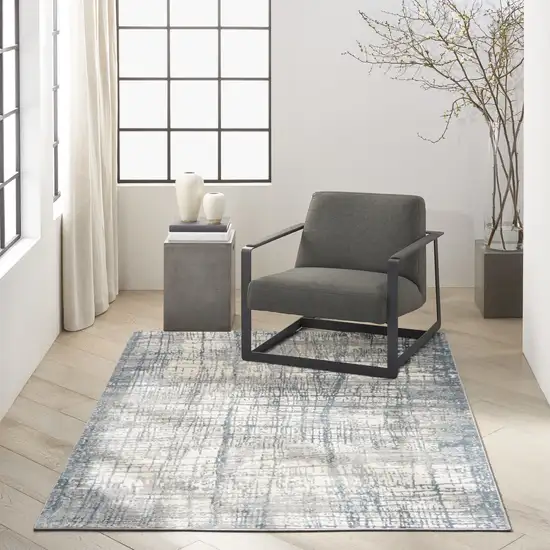Ivory Abstract Area Rug Photo 5