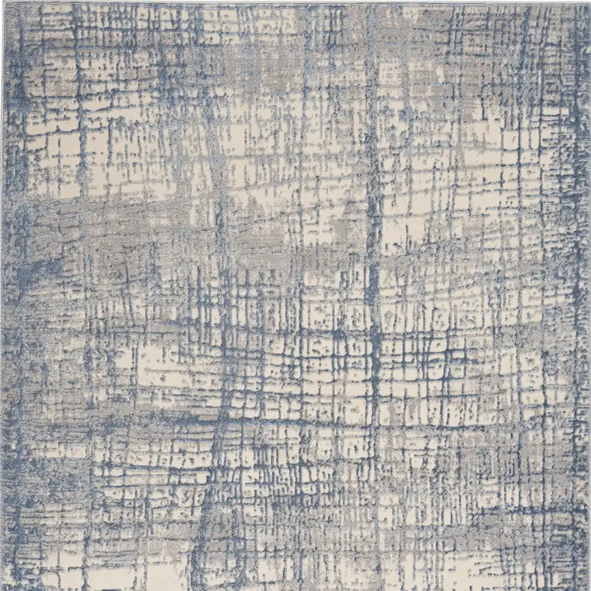 Ivory Abstract Area Rug Photo 7
