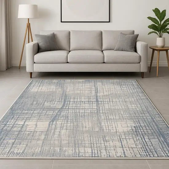 Ivory Abstract Area Rug Photo 1