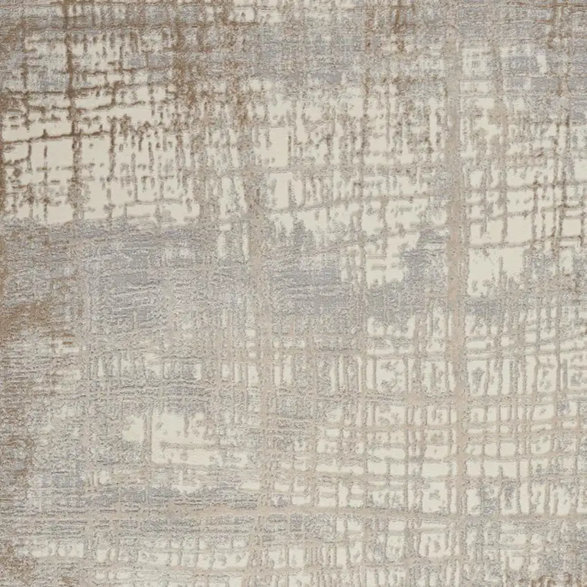 Ivory Abstract Area Rug Photo 2