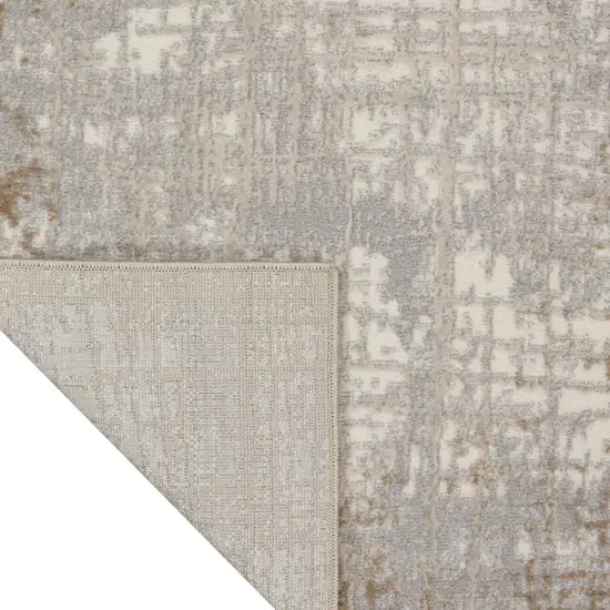 Ivory Abstract Area Rug Photo 8