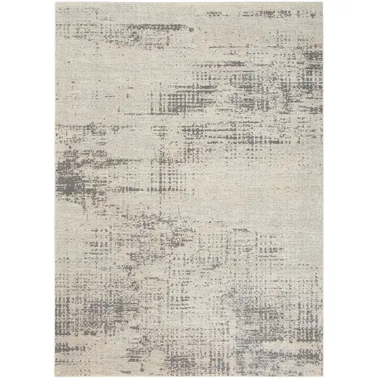 Ivory Abstract Area Rug Photo 8