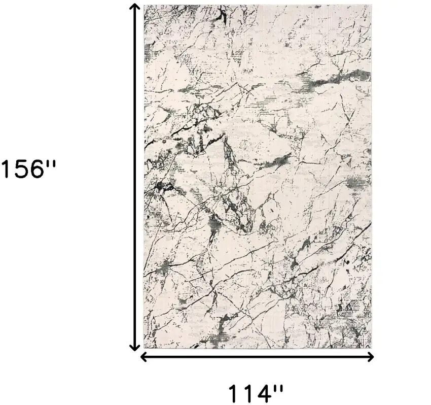 Ivory Abstract Area Rug Photo 6