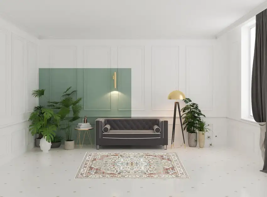 Ivory Abstract Area Rug Photo 2
