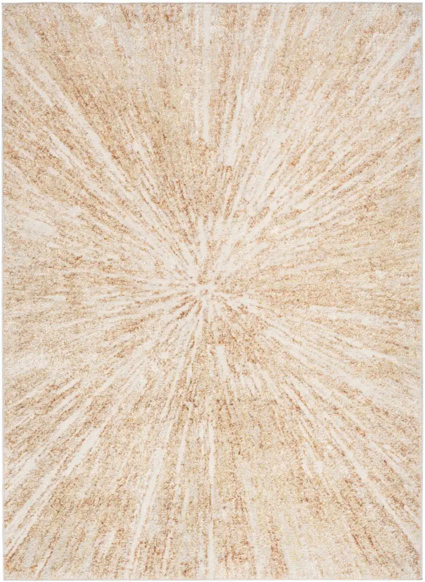 Ivory Abstract Area Rug Photo 2