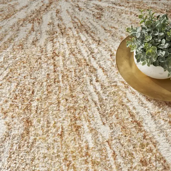 Ivory Abstract Area Rug Photo 9