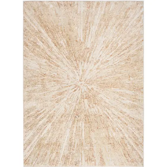Ivory Abstract Area Rug Photo 1