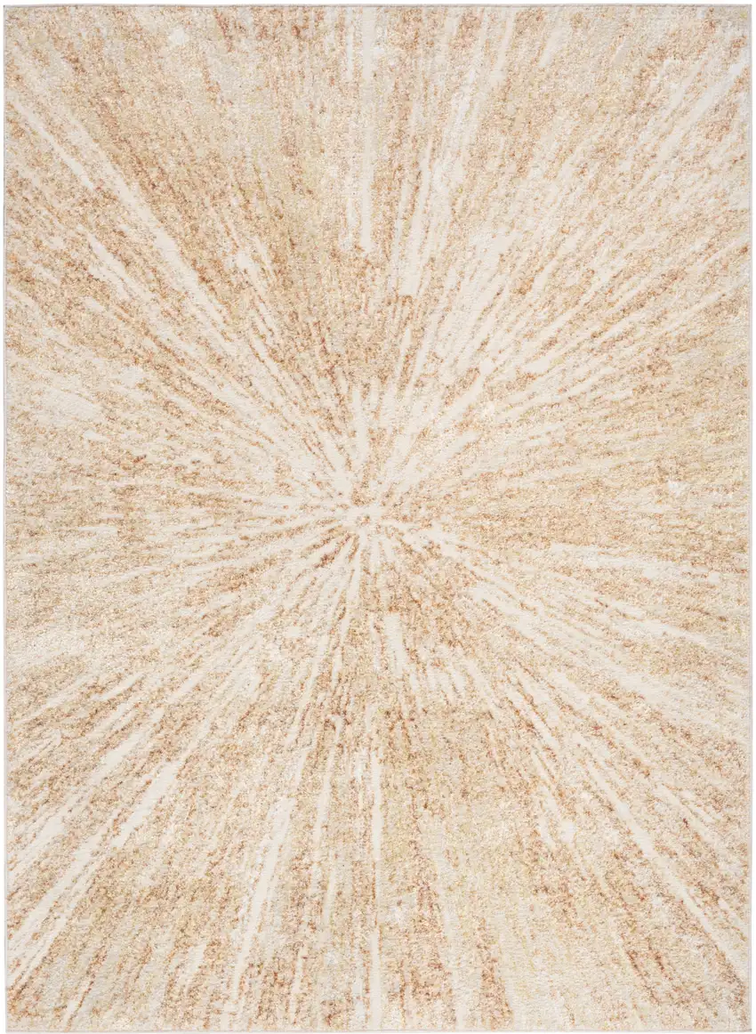Ivory Abstract Area Rug Photo 1