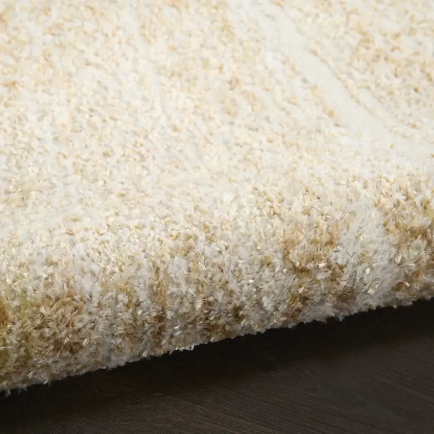 Ivory Abstract Area Rug Photo 6