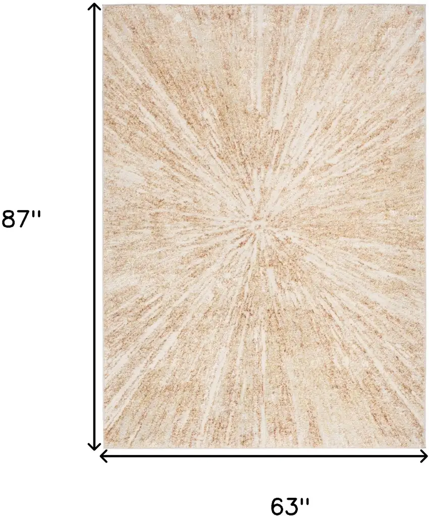 Ivory Abstract Area Rug Photo 3