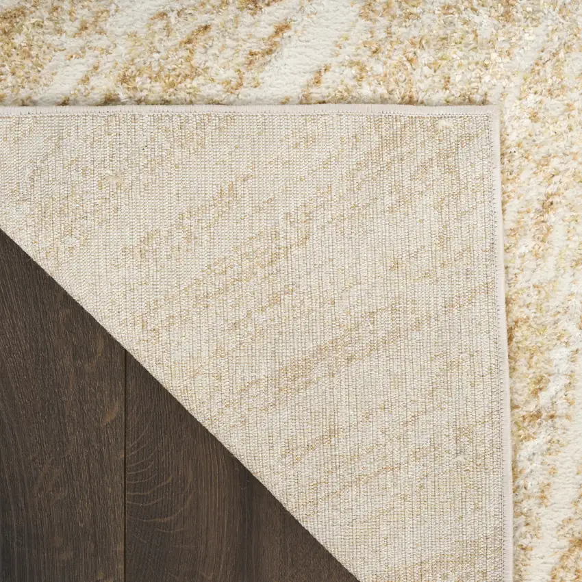 Ivory Abstract Area Rug Photo 9