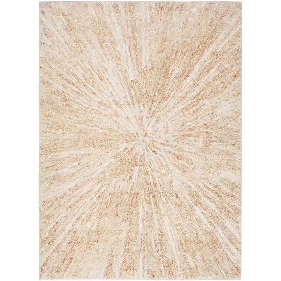Ivory Abstract Area Rug Photo 3