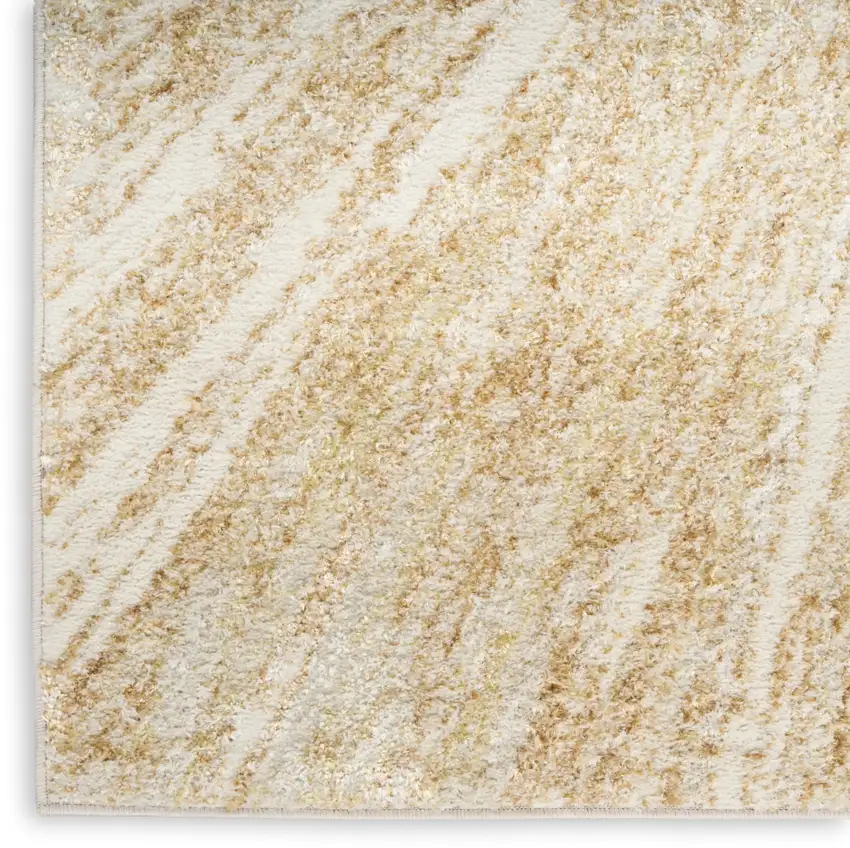 Ivory Abstract Area Rug Photo 7