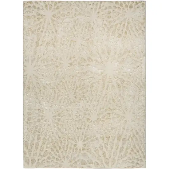 Ivory Abstract Area Rug Photo 1