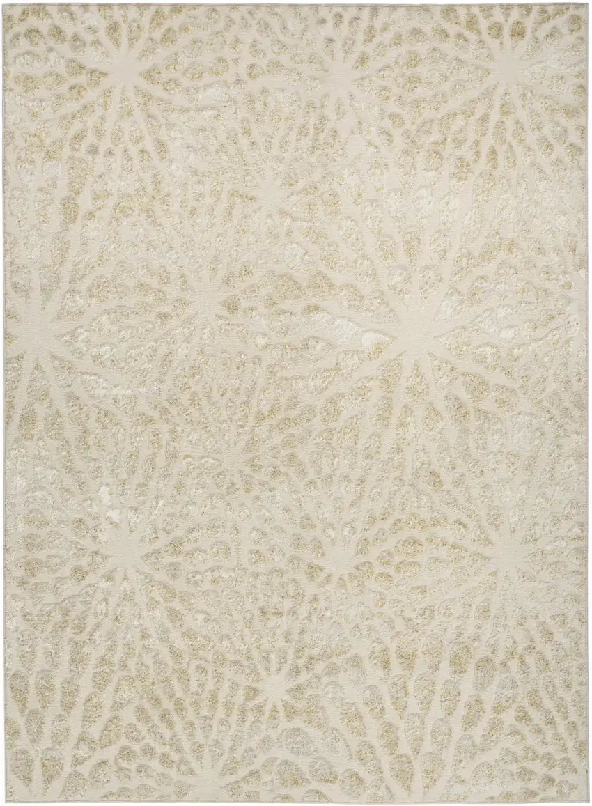 Ivory Abstract Area Rug Photo 1